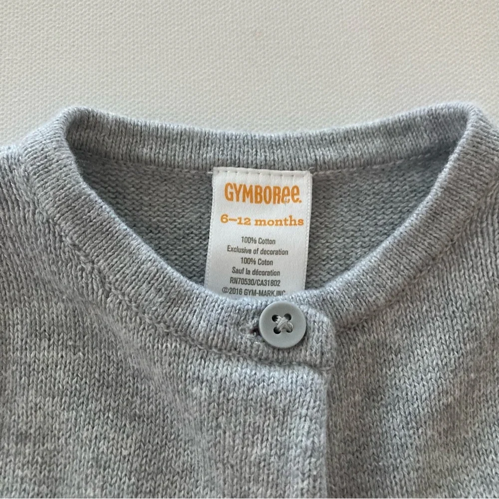Gymboree Baby Girl 6-12 Months Pumpkin Cardigan Sweater Fall Orange
